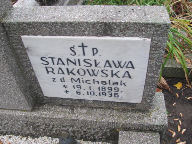 Stanisława Rakowska 1899 Liszkowo - Grobonet - Wyszukiwarka osób pochowanych